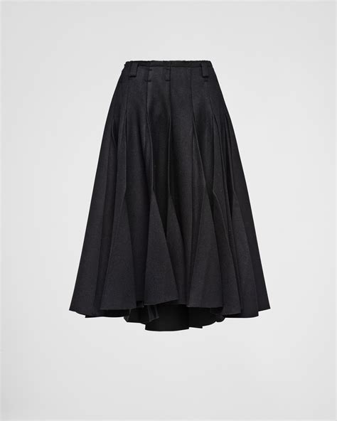 prada mirror skirt|Prada black pleated skirt.